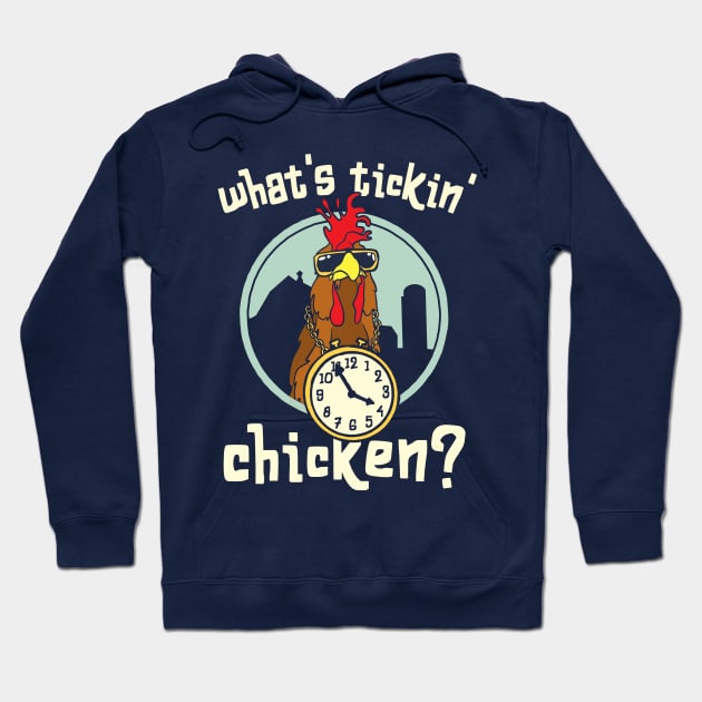 Funny Chicken with Sunglasses Hoodie by Huhnerdieb Apparel